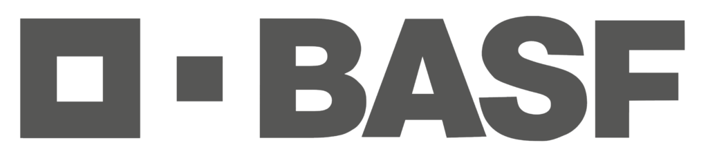 Logotipo da BASF, uma empresa parceira e colaboradora, reconhecida por sua contribuição e envolvimento com o projeto ou iniciativa em questão.