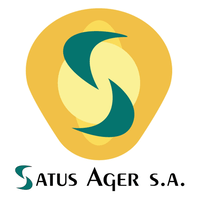 A imagem apresenta o logotipo da renomada Empresa Satus Ager S.A referência no setor Agropecuário.