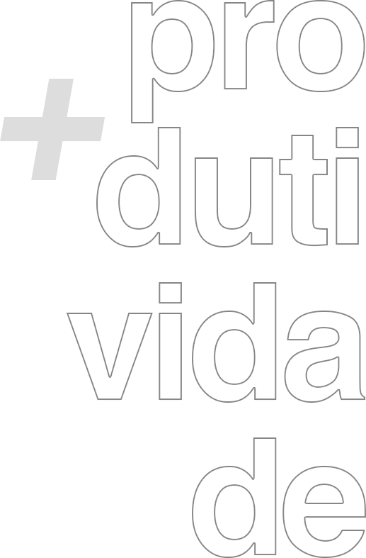 Aqui temos como sobreposição de alguns vídeos, a palavra "Produtividade", escrita em letras maiúsculas com bordas cinzas e fundo transparente, se destaca, transmitindo uma mensagem de eficiência e foco.