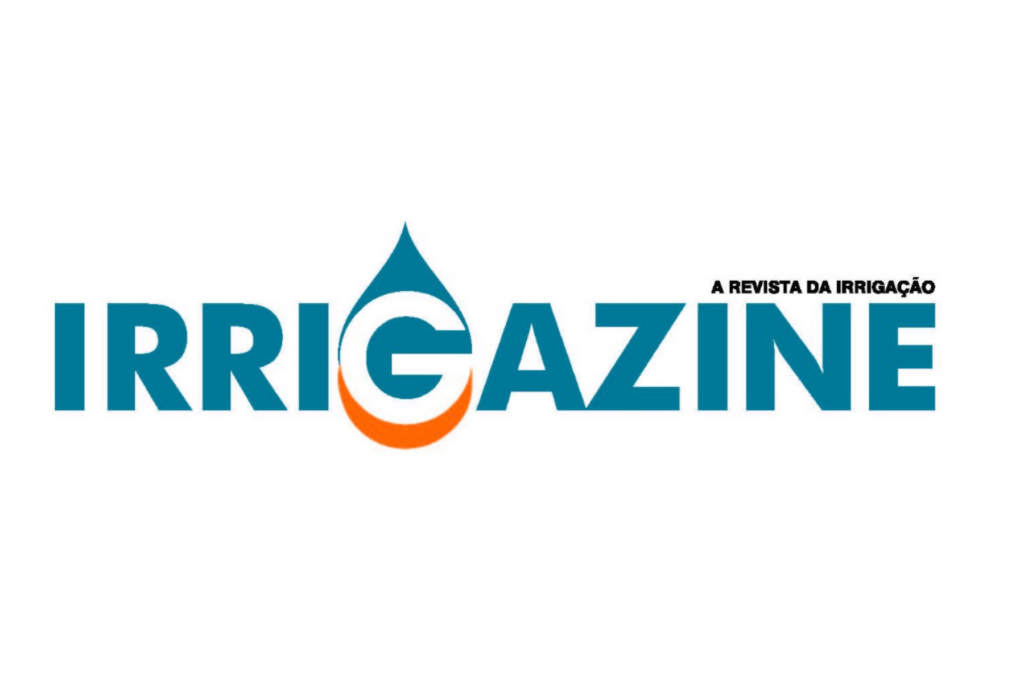 A imagem revela o logotipo do renomado Portal de Notícias Irrigazine, líder no setor de comunicação.