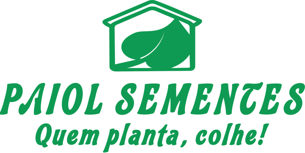 A imagem apresenta o logotipo da renomada Empresa Paiol Sementes, quem planta, colhe! referência no setor Agropecuário.